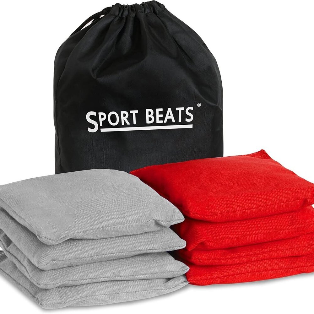 Cornhole Bags Set of 8 Regulation Weight & Size Includes Carry Case